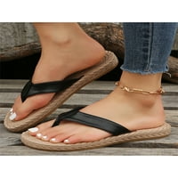 Колиша жени сандали се приплъзва на ремък сандал летни джапанки ходене леки ежедневни обувки плажни чехли черни 8