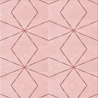 Ahgly Company Indoor Round Pastel Red Pink Area Rugs, 6 'кръг