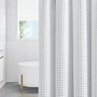Баня душ завеса декоративна вафла текстура душ завеса водоустойчива трайна тъкан за домашна баня rv общежитие Използвайте елегантно за висококачествени