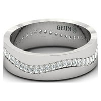 Wavy Diamond Gold Ring, истински диамантен дизайнерски пръстен, диамантен пръстен за годеж, обещаващ пръстен