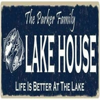 The Parker Family Lake House Sign Metal Fishing Cabin Decor 108240101051