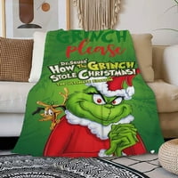 Коледно зелено чудовище одеяло хвърляне пухкаво руно одеяло декоративна юрган четири сезона Леки за дивана диван път към къмпинг офис