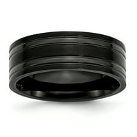 Le & lu chisel titanium grooved черен плот с четка пръстен
