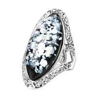 BAOCC аксесоари Винтидж пръстен за бижута за женски пръстени за женски пръстени за подарък за подарък резбовани пръстени пръстени бяло 7