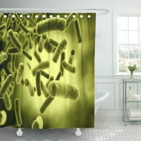Вирус синя биология на бактериите клетки грип прокариот микробиология декор за баня баня за баня душ завеса