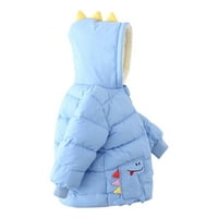 Момичета зимни палта сладък животински отпечатан твърд цвят качулка бебешки дрехи зима топло дебели деца бебешки якета