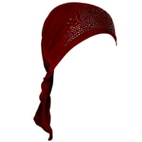 Mafytytpr летни слънчеви шапки за жени, жени Индия мюсюлмански участък тюрбан шапка памучна косопад Шарф за опаковане