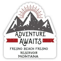 Fresno Beach Fresno Reservoir Montana Souvenir Vinyl Decal Sticker Adventure очаква дизайн