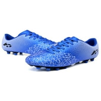 Colisha Unise Sneakers Lace Up футболни обувки тренировки футбол Cleats Sports Comfort Атлетична обувка фирма Ground Turf Fg Cleats Blue 1Y