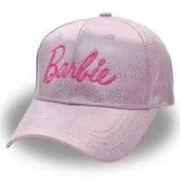 Бейзболна шапка на Барби, бродерия розова или сребърна шапка, жени и тийнейджърски регулируема ярка шапка на шапка