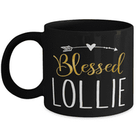 Благословена лоли чаша за кафе - подарък за Lollie 11oz Black Tea Cup - Нова лоли баба за бременност Настояща идея
