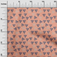 OneOone Polyester Lycra Fabric Triangle Block Decor Fabric Printed Bty Wide