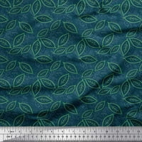 Soimoi Blue Georgette Viscose Fabric Istect & Artistic Print Sheing Fabric Bty Wide