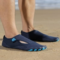 Ymiytan дамски мъжки обувки с водни обувки атлетични аква чорапи Бързи сухи плажни обувки плуват апартаменти дишащ фиш на бос тъмносин стил A 11.5