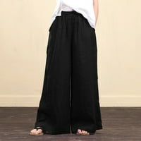 Hhei_k модни жени разхлабени плътни цветове небрежни панталони с панталони панталони панталони панталони за жени за жени