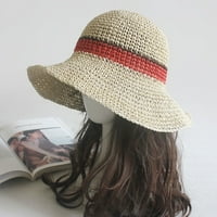 Нова мода проста преносима летна плажна шапка женска ежедневна панама шапка дама марка жени плоска крачка strap cap момичета слънчева шапка боб боб