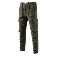 Мъжки товарни панталони памук ежедневни слети трайни Ripstop Cargo Pants Леки тактически панталони панталони с талии с много джобове