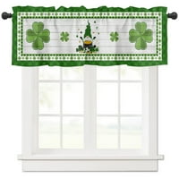 Eloshman половин завеси джобни джобни кратки завеси затъмнение St. Patrick Modern Kitchen Curtain Printed Luxury Decor Tier Happy St. Patrick Day 42x45in *2 = 107x *2