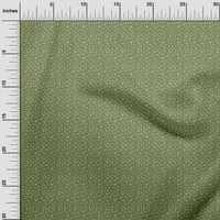 Oneoone Polyester Spande Olive Green Flab Floral Sewing Craft Projects Fabric отпечатъци по двор