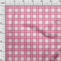 OneOone Cotton Poplin Pink Fabric Gingham Check Sheing Craft Projects Fabric щампи по двор широк