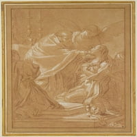 Последното общение на Сейнт Мери Магдален, след отпечатък от плакат на Бенедето Лути от Луи Жан Жак Дюрамео