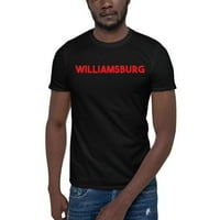 Памучна тениска с къс ръкав на червен Уилямсбург с неопределени подаръци