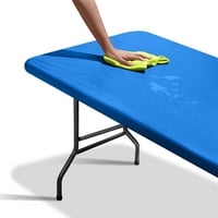 Sorfey монтирана маса за пикник Класическа солидна регуъгълна покривка, синя 24 48