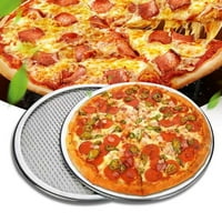 Hobeauty Pizza Baking Tray Многофункционален хранителен клас Алуминиева сплав кръгла мрежа за печене на мрежата за дома