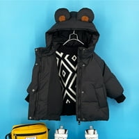 Vedolay Boys Coat Boy's Winter Puffer Juge Collar Hoodie Kid Zip Up Топло палто, черно 18- месеца