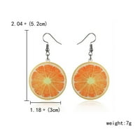 Frcolor Pair Fashion Oimrings Creative Dangle Orange Stud Обеци Жени бижута подарък
