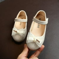 Момичета балетни апартаменти обувки дантелени лък дизайн принцеса меки обувки