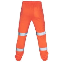 Cuoff панталони мъже път пътят с висока видимост гащеризони ежедневни джобни работи ежедневни панталони панталони оранжеви xxl