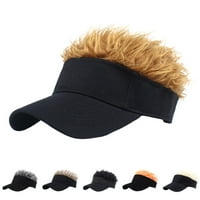 Walbest Men's Fashion Wig Hat Wig Бейзболна шапка извита ръб Удобна хип -хоп фалшива шапка за коса