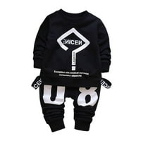 малко дете B Aby K Id Boy Girl Toletits Letter Printing Thrish Tops+Pants Clothes Clot