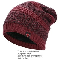 Зимна шапка плетена дишаща поддържане на топла еластична мека ежедневно износване вятърно удължена плюшена шапка за шапка за ежедневие за ежедневието