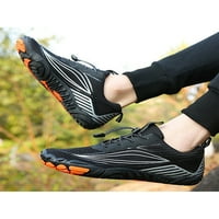 Rotosw Дамски мъжки йога обувки боси водни обувки Slip устойчиви аква чорапи против приплъзване бързо суха атлетика на закрито маратонки с черна маратонки 10 10.5