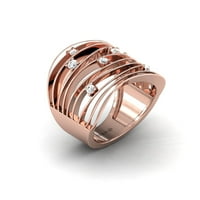 Диамантен твърд златен пръстен, уникален пръстен, сватбен пръстен, подарък за приятелка, годежен пръстен