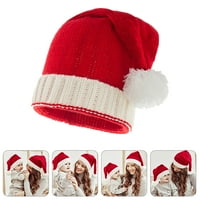 Коледна плетена шапка Xmas Santa Hat Коледни вълнени шапки Зимна ваканция топла шапка