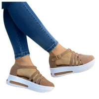 Giligiliso сандали дамски клин платформа катарама сандали със затворени пръсти на пръстите на краката кръгли пръсти на сандалите продажби