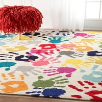Pinkie Handprint Детска детска зона килим ft ft multi
