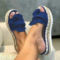 Ruziyoog дами сандали за жени облечени летни боулета плаж летни чехли Платформа наклона на склони ежедневно лято плюс размер обувки синьо размер 8.5