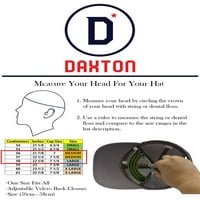 Daxton Структурирана бейзболна шапка капачка 3d азбука a до z буква номер първоначално-navy, номер 5