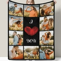Персонализирани фото одеяла с вашите снимки Персонализирани одеяла за хвърляне на семейна мама татко подарък за ден на бащата
