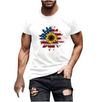 Cllios Мъжки ризи Просверие, мъже ежедневни кръгли шия 3D цифров печат пуловер фитнес спортни къси панталони ръкави тениска блуза блуза