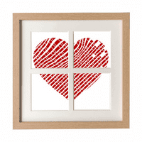 Red Valentine Day Heart Patter Frame Frame Wall Tabletop Display Openings Снимка