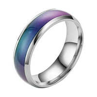 Yubnlvae пръстени аксесоари Цветна температура чувствителен пръстен Цвят на модата способно седем смяна на светлинни пръстени