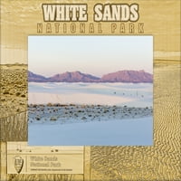 Национален парк с бели пясъци лазерно гравирана рамка за картина