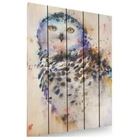 Ден мечта HQ DCSO In. Crousers Snowy Owl Inside & Outside Wood Wall Art