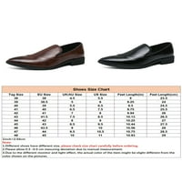 Gomelly Mens Oxfords Slip on Leather Shoes Business Ress Belish Официални апартаменти Party Office Loafers кафяво 10.5