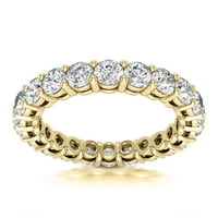2ctw естествен диамант кръгла вечна лента 18k златен сватбен пръстен